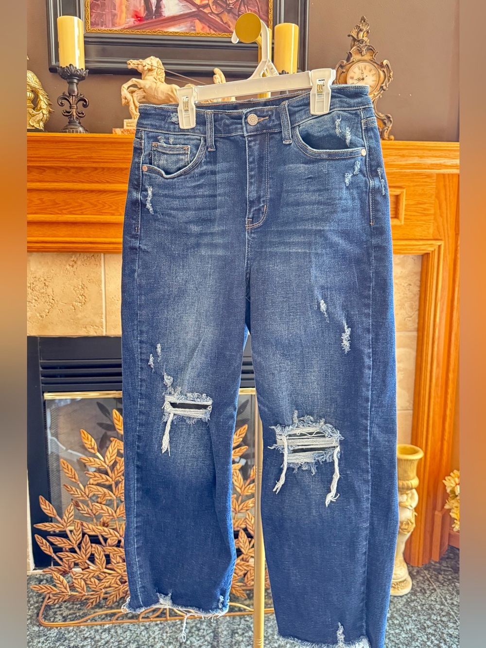Judy Blue Distressed Wide-Leg Jean Size:9/29 (dept store size 11/30)